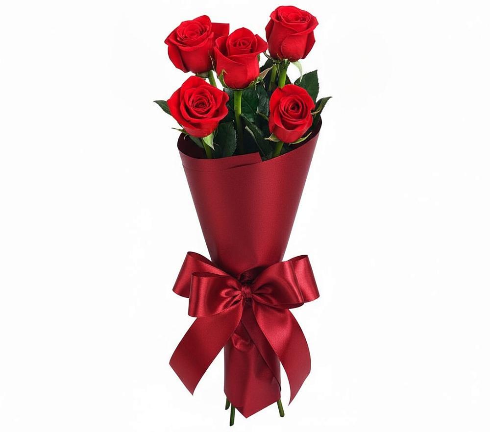 Букет 5 Красных роз Эдлесс Лав в Шерловой Горе