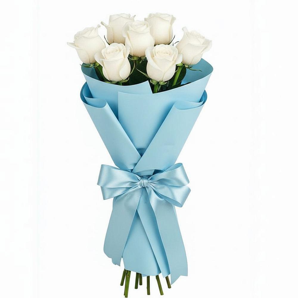 Букет 7 белых роз Проуд в Шерловой Горе