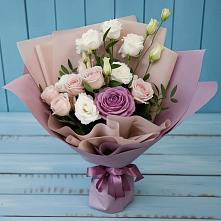 Букет цветов из:  Розы и Лизиантусы в Шерловой Горе