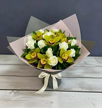 Букет цветов из:  Орхидеи и Розы в Шерловой Горе