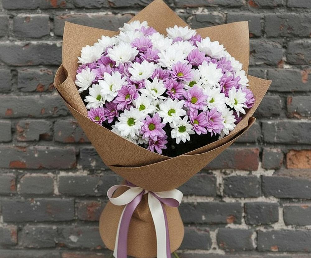Букет цветов из: Хризантемы в Шерловой Горе