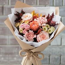 Букет цветов из:  Гвоздики, Хризантемы и Розы в Шерловой Горе