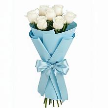 Букет 7 белых роз Проуд в Шерловой Горе