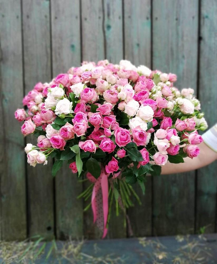 Букет Розовые кустовые розы Натали и Лав Лидия в Шерловой Горе