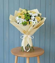 Букет цветов из:  Хризантемы и Розы в Шерловой Горе