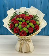 Букет цветов из:  Розы и Хризантемы в Шерловой Горе