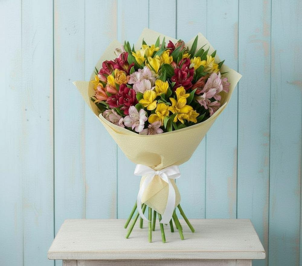 Букет цветов из: Альстромерии в Шерловой Горе