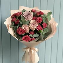 Букет цветов из:  Гвоздики и Розы в Шерловой Горе