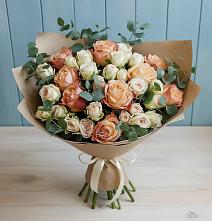 Букет цветов из:  Альстромерии и Розы в Шерловой Горе